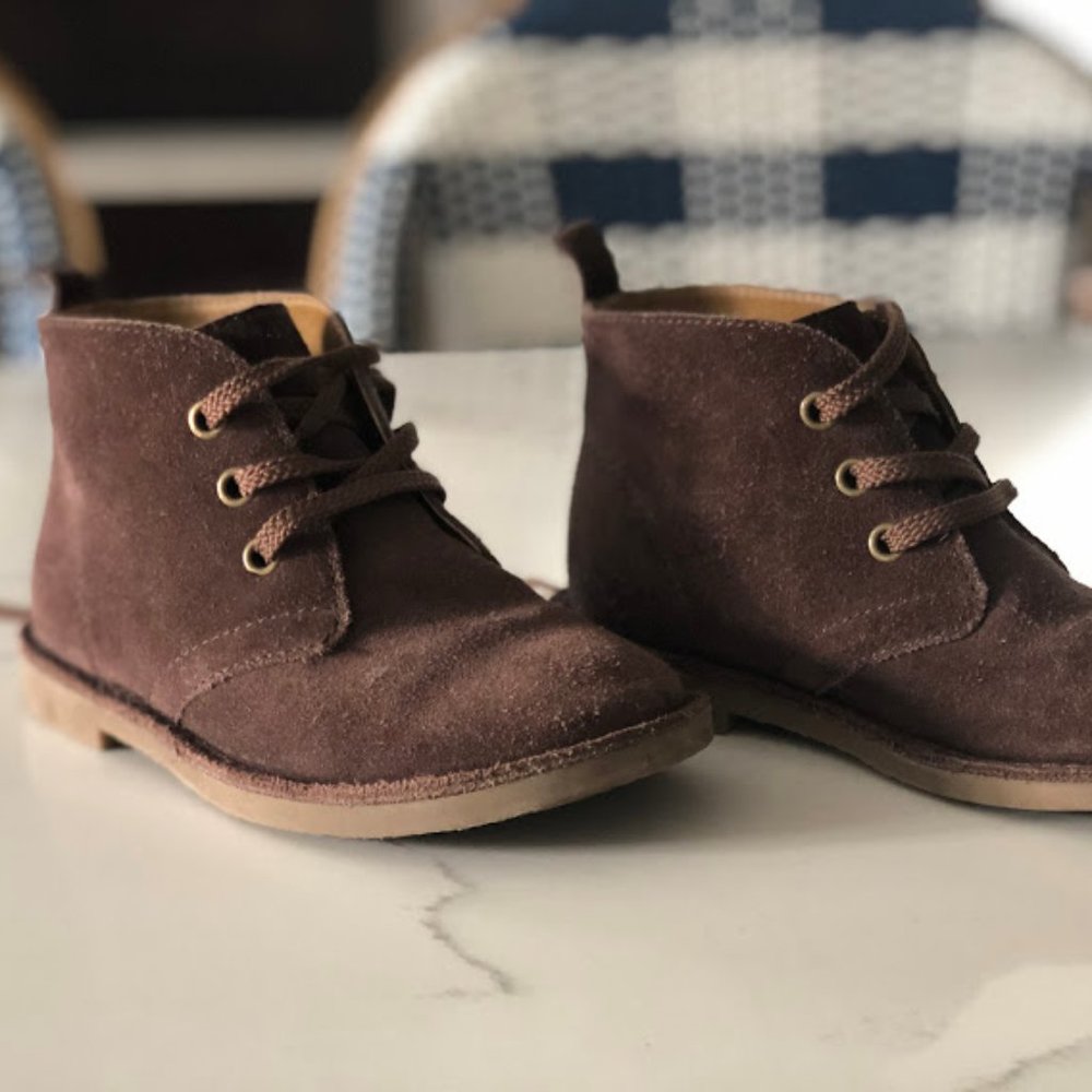 Lands' End Suede Boots Size 10 Little Boy
